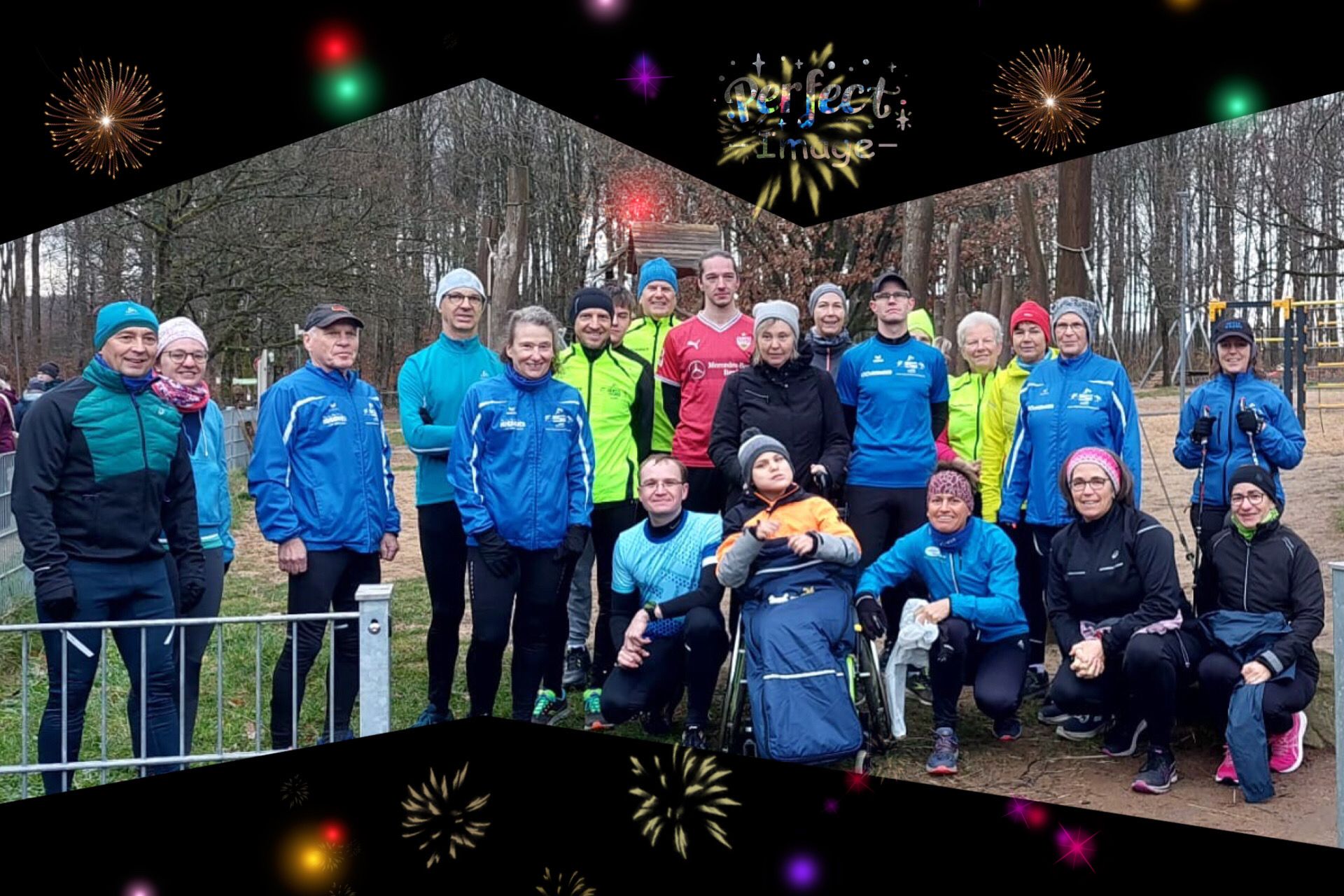 Gruppenbild Silvesterlauf 2023 am Wildpark